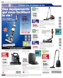 Promotion Aspirateur dans le prospectus Carrefour, valable du 02/12/2025 au 24/12/2025 Promo Aspirateur dans le catalogue Carrefour du moment à la page 10