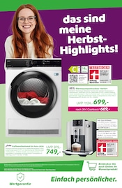 Trockner im EP: Prospekt in Kassel Aktueller EP: Prospekt mit Trockner, "starke Technik, starke Herbstpreise", Seite 7