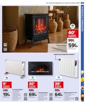 Cheminée Électrique Angebote im Prospekt "PRÉPAREZ L’AUTOMNE : JARDIN - BRICOLAGE" von Carrefour auf Seite 25