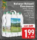 Mineralwasser Angebote von Warburger Waldquell bei EDEKA Wermelskirchen für 1,99 €