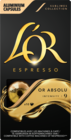 CAPSULES DE CAFÉ ABSOLU ESPRESSO L'OR - L OR en promo chez Auchan Hypermarché Maubeuge à 3,59 €