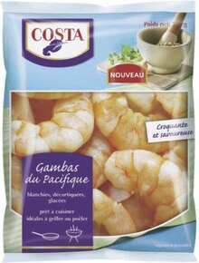 Gambas du Pacifique décortiquées surgelées - Géant Casino à Aix-en-Provence Gambas du Pacifique décortiquées surgelées en promo chez Géant Casino Aix-en-Provence à 10,59 €