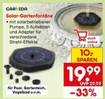 Solar-Gartenfontäne im Angebot bei Netto Marken-Discount in Monheim Solar-Gartenfontäne Angebote von GARVIDA bei Netto Marken-Discount Monheim für 19,99 €