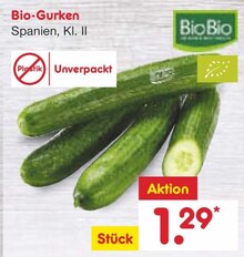 Netto Marken-Discount Gehrden - Bio-Gurken Bio-Gurken Angebot bei Netto Marken-Discount Gehrden im Prospekt "DAS GIBT ES NUR BEI NETTO! DIESE WOCHE DAUERTIEFPREIS-ARTIKEL NOCHMAL REDUZIERT"