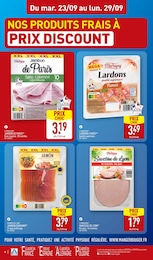 Prix et réduction Charcuterie dans le prospectus Aldi en cours Offre Charcuterie dans le catalogue Aldi du moment à la page 6