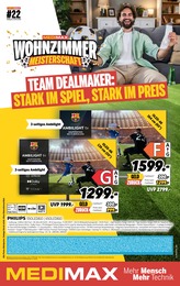 MEDIMAX Prospekt "TEAM DEALMAKER: STARK IM SPIEL, STARK IM PREIS", 11 Seiten, 22.05.2026 - 22.05.2026 Aktueller MEDIMAX Prospekt, "TEAM DEALMAKER: STARK IM SPIEL, STARK IM PREIS", mit Angeboten der Woche, gĂŒltig von 22.05.2026 bis 22.05.2026