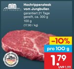 Aktuelle Rindfleisch Angebote bei Netto Marken-Discount in Chemnitz Aktuelles Hochrippensteak vom Jungbullen Angebot bei Netto Marken-Discount in Chemnitz ab 1,79 €