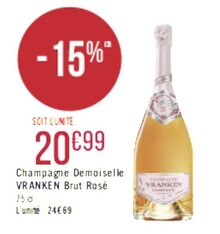 Champagne Brut Rosé - Géant Casino à Suresnes Champagne Brut Rosé en promo chez Géant Casino Suresnes à 20,99 €