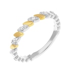 Bague en or jaune et argent rhodié oxydes de zirconium - E.Leclerc Bague en or jaune et argent rhodié oxydes de zirconium à 76,00 € dans le catalogue E.Leclerc