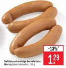 Delikatess knackige Servela/rote Wurst Angebote bei Marktkauf Ravensburg für 1,29 €
