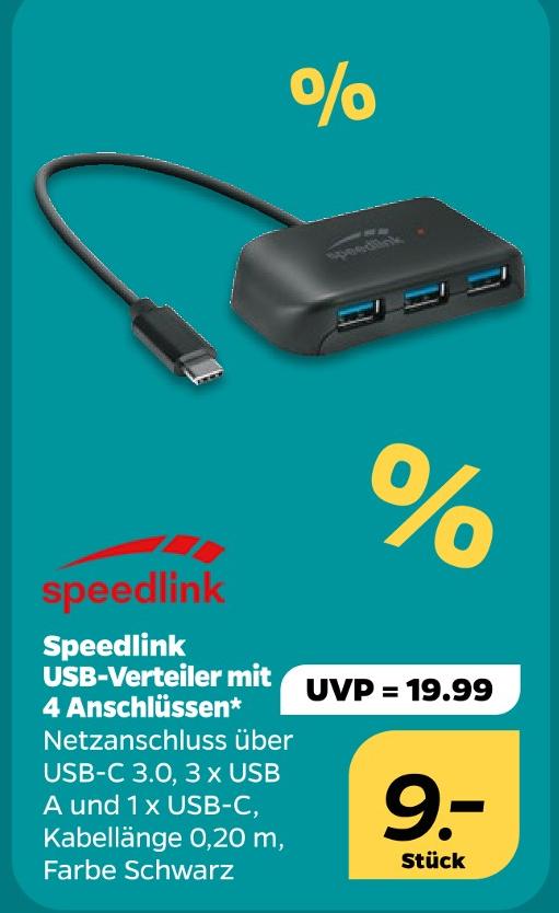 USB-Verteiler mit 4 Anschlüssen