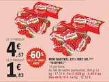 Mini Babybel 23% Mat. Gr. - BABYBEL en promo chez E.Leclerc Mini Babybel 23% Mat. Gr. - BABYBEL dans le catalogue E.Leclerc