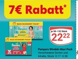 Windeln Maxi Pack im Angebot bei GLOBUS in Viersen Windeln Maxi Pack Angebote von Pampers bei GLOBUS Viersen für 22,22 €