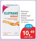 Elektrolyt-Pulver mit Vitaminen von Elotrans reload für 10,49 € bei budni im Angebot Elektrolyt-Pulver mit Vitaminen von Elotrans reload im aktuellen budni Prospekt
