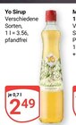 Sirup im Angebot bei GLOBUS in Bad Homburg Sirup Angebote von Yo bei GLOBUS Bad Homburg für 2,49 €