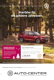 Volkswagen Werkstatt & Auto Prospekt der aktuellen Woche mit 1 Seite, gültig von 01.09.2026 bis 31.12.2026, in Mengersgereuth-Hämmern und Umgebung Aktueller Volkswagen Werkstatt & Auto Prospekt in Mengersgereuth-Hämmern und Umgebung, "Herbst im Kopf. Sicherheit im Auto." mit 1 Seite, 01.09.2026 - 31.12.2026