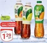 Fuze Tea Schwarzer Tee Pfirsich Hibiskus Angebote von Fuze Tea bei GLOBUS Neubrandenburg für 1,29 €