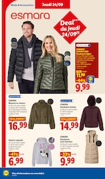 Prix et réduction Doudoune Femme dans le prospectus Lidl en cours Offre Doudoune Femme dans le catalogue Lidl du moment à la page 38