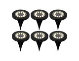 6 spots à piquer solaire noir 4000K en promo chez Brico Dépôt 6 spots à piquer solaire noir 4000K dans le catalogue Brico Dépôt