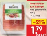 Rohschinken zum Spargel Angebote bei Netto Marken-Discount Gera für 1,79 €