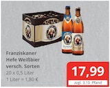 Hefe Weißbier Angebote von Franziskaner bei Getränkewelt Dünnwald Bergisch Gladbach für 17,99 €