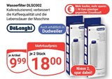 Wasserfilter DLSC002 Angebote von DeLonghi bei GLOBUS Saarbrücken für 9,99 €