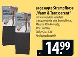 angesagte Strumpfhose „Warm & Transparent” Angebote bei famila Nordost Gifhorn für 14,99 €