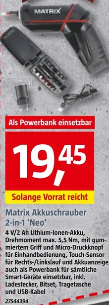 BAUHAUS Münster - Akkuschrauber 2-in-1 'Neo' Akkuschrauber 2-in-1 'Neo' Angebot bei BAUHAUS Münster im Prospekt "Handzettel KW 32"