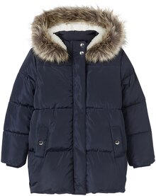 Doudoune chaude à capuche fausse fourrure fille - Monoprix à Créteil Doudoune chaude à capuche fausse fourrure fille en promo chez Monoprix Créteil à 39,19 €