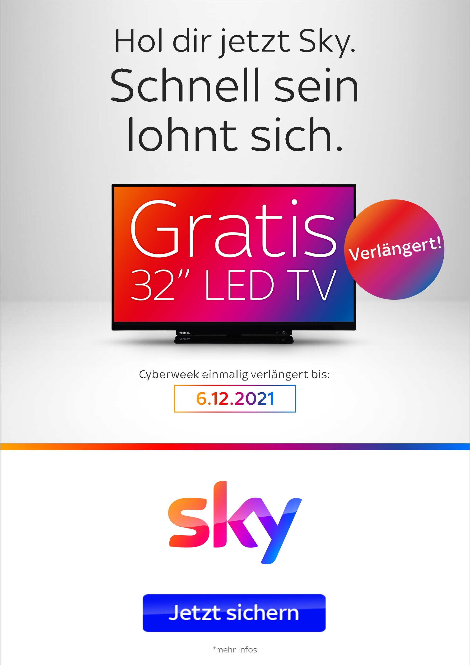 Sky Prospekt für Dankmarshausen mit 4 Seiten Sky Prospekt für Dankmarshausen: "Hol dir jetzt Sky. Schnell sein lohnt sich.", 4 Seiten, 23.11.2021 - 06.12.2021