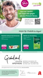 mea - meine apotheke Apotheken Prospekt der aktuellen Woche mit 4 Seiten, gültig von 01.08.2026 bis 31.08.2026, in Hügelsheim und Umgebung Aktueller mea - meine apotheke Apotheken Prospekt in Hügelsheim und Umgebung, "Unsere August-Angebote" mit 4 Seiten, 01.08.2026 - 31.08.2026