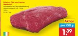 Aktuelles Falsches Filet vom Irischen Weiderind Angebot bei Netto Marken-Discount in Mannheim ab 1,39 €