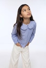 Blouse col claudine rayée en coton à 22,99 € dans le catalogue Monoprix Margaret