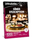 Coffret cadeau Wonderbox Dîner d’exception en promo chez Fnac Coffret cadeau Wonderbox Dîner d’exception dans le catalogue Fnac