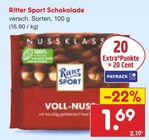 Schokolade im Angebot bei Netto Marken-Discount in Ansbach Schokolade Angebote von Ritter Sport bei Netto Marken-Discount Ansbach für 1,69 €