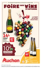 Prospectus Supermarchés Auchan Hypermarché en cours à Cosnes-et-Romain et alentours, "FOIRE AUX VINS D'AUTOMNE", 60 pages, 25/09/2026 - 11/10/2026 Catalogue Supermarchés Auchan Hypermarché en cours à Cosnes-et-Romain et alentours, "FOIRE AUX VINS D'AUTOMNE", 60 pages, 25/09/2026 - 11/10/2026