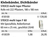 Holz Possling - Klebebänder, Dichtbänder Angebot im Prospekt Klebebänder, Dichtbänder bei Holz Possling im Prospekt "" für 139,00 €