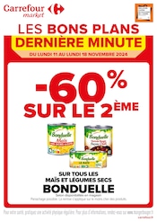 Prospectus Carrefour Market à Annemasse, "LES BONS PLANS DERNIÈRE MINUTE", 3 pages de promos valables du 11/11/2024 au 18/11/2024