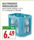 Mineralwasser im Angebot bei Marktkauf in Bielefeld Mineralwasser Angebote von Bad Pyrmonter bei Marktkauf Bielefeld für 6,49 €
