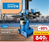 Holzspalter GHS 500/8TE von Güde im aktuellen Netto Marken-Discount Prospekt für 849,00 €