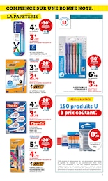 Prix et réduction Stylo effaçable dans le prospectus Super U en cours Offre Stylo effaçable dans le catalogue Super U du moment à la page 5