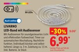LED-Band mit Audiosensor von LIVARNO für 6,99 € bei Lidl im Angebot LED-Band mit Audiosensor von LIVARNO im aktuellen Lidl Prospekt