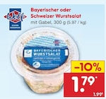 Bayerischer oder Schweizer Wurstsalat im Netto Marken-Discount Prospekt Bayerischer oder Schweizer Wurstsalat von Wolf im aktuellen Netto Marken-Discount Prospekt für 1,79 €