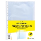 Sachet de 50 pochettes perforées incolores en polypropylène grainé 4/100ème - A4 - Les Prix Mini - Les Prix Mini dans le catalogue Bureau Vallée