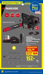 Prix et réduction Tronçonneuse Électrique dans le prospectus Lidl en cours Offre Tronçonneuse Électrique dans le catalogue Lidl du moment à la page 34
