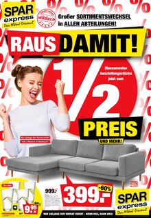 Aktueller Spar-Express Prospekt für Steinhorst und Ungebung, Seiten zum blättern Spar-Express Prospekt RAUS DAMIT mit Seiten in Steinhorst und Umgebung