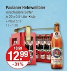 Hefeweißbier im V-Markt Prospekt Hefeweißbier von Paulaner im aktuellen V-Markt Prospekt für 12,99 €