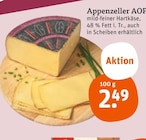 Hartkäse von Appenzeller AOP im aktuellen tegut Prospekt für 2,49 €