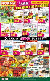 Catalogue Discount Alimentaire Norma en cours à Saint-Dié-des-Vosges et alentours, "Pour chaque €uro le maximum.", 12 pages, 10/04/2024 - 16/04/2024