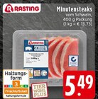 Minutensteaks vom Schwein bei EDEKA im Velen Prospekt für 5,49 €